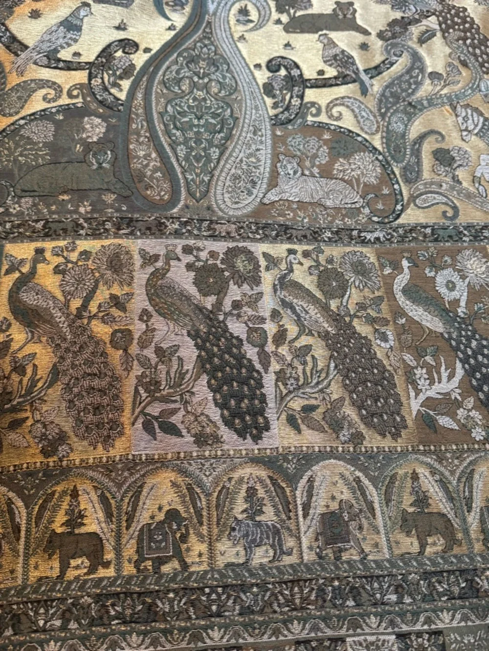 Moonlight Shawl with Peacock Design, Wedding Wrap - Picture 11 of 17